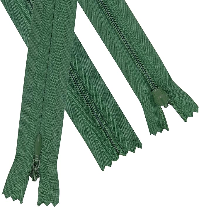 YAKA 20pcs Green Nylon Invisible Zippers Tailor Sewing Tools Garment - Image 3