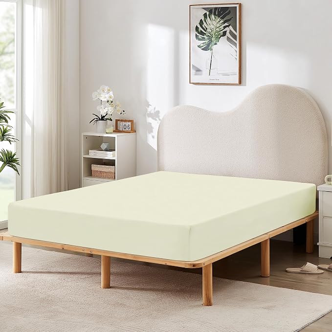 HBHLFZ Twin Fitted Sheet Only, Soft Breathable Bottom Sheet by HBHLFZLuxuryHomeLife