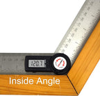 GemRed 82305 Digital Angle Finder Protractor Stainless Steel | Black Buttons - Image 3