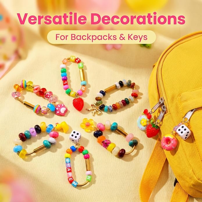 KJML DIY Cute Keychain Charms Bulk 30pcs Pendant Bracelet Charms - Image 4