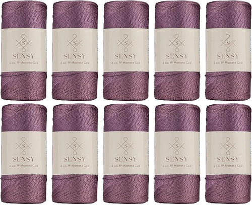 10 Skeins of Sensy Premium 2mm 251 Yards Polyester Rope 100% Polypropylene Cord by SSENSY