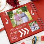 Bstorify Square Scrapbook Photo Albums 7 x 7 Inch Red Thick Paper, Metal Corners - Image 6