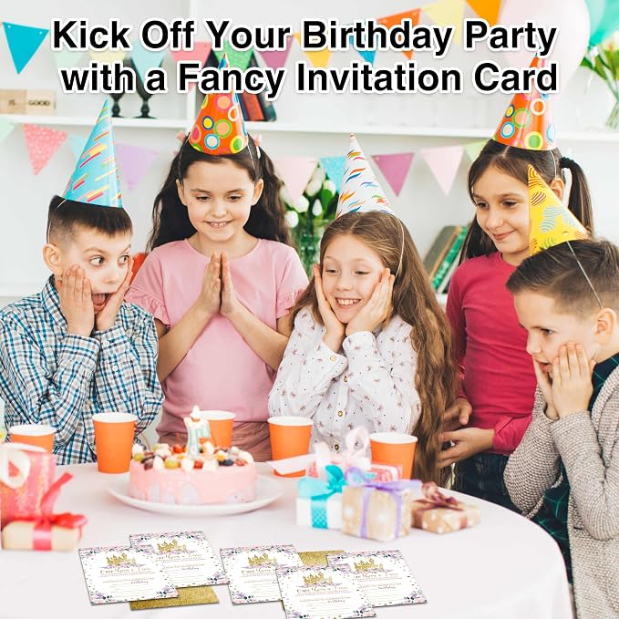 Princess Birthday Invitations, 25 Double-Sided Magical Kingdom Castle Party - Image 5