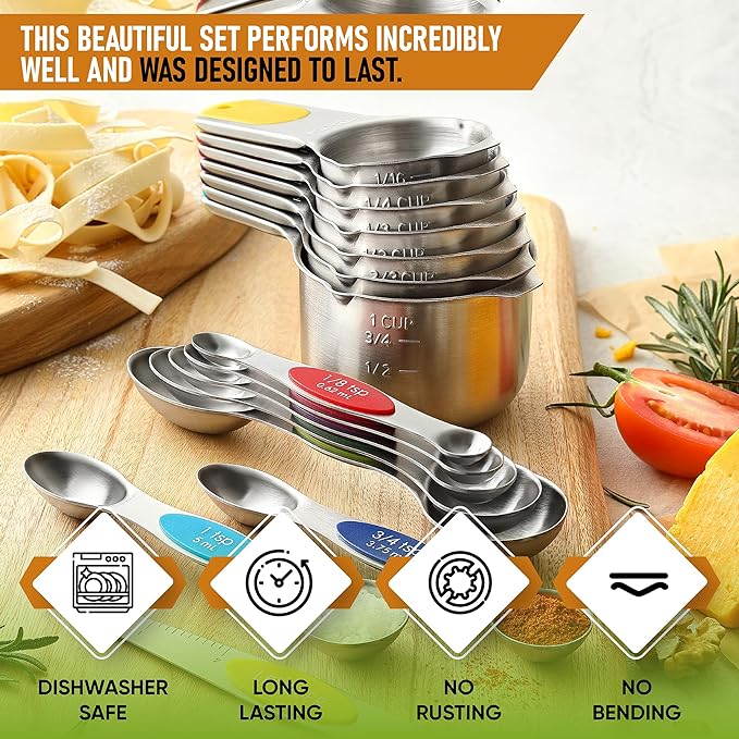 Spring Chef 15 Magnetic Measuring Cups & Spoons Set - Image 2