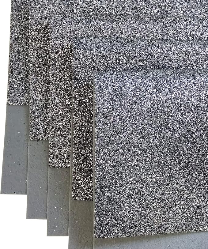 Jtnohx Glitter Felt Fabric, 8 x12 inches Felt Square Glitter - Image 2
