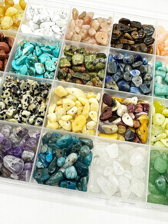 Gemstone Chips Beads DIY Jewelry Making, Healing Engry Crystals Polishing - Image 7