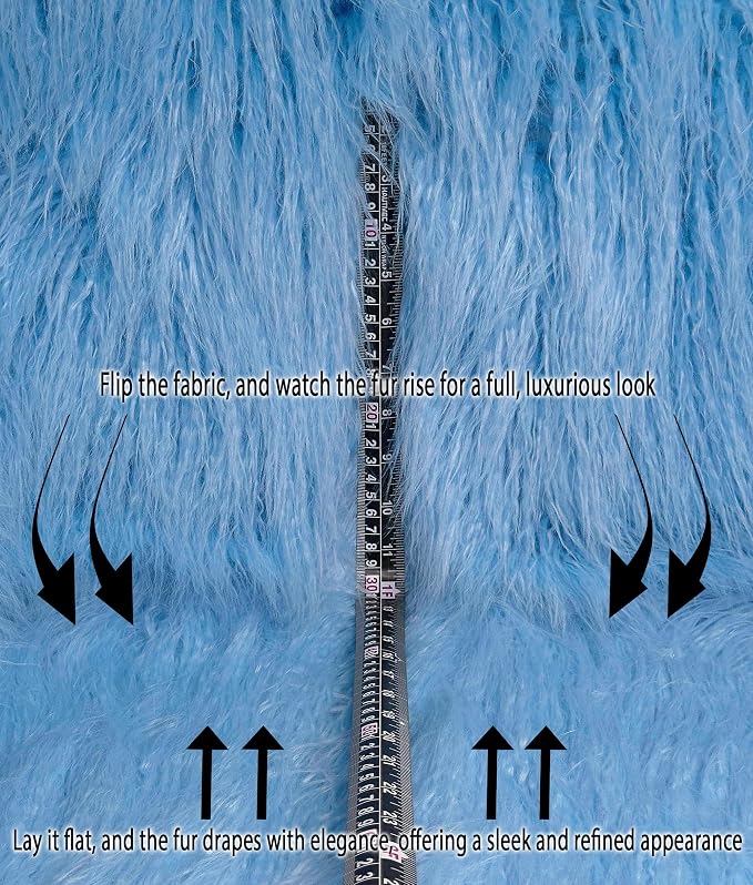Fabric Empire 2.3oz Faux Fur Curly Yak Fabric 3.5" Long Pile Japanese Yarn/Sold - Image 2