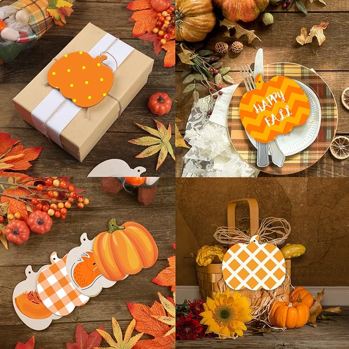 50 PCS Pumpkin Wood Cutouts Unfinished Fall Wooden Cutouts Blank Pumpkin Wood - Image 7