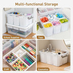 Citylife 17 QT Plastic Storage Bins Clear Storage Box - Image 7