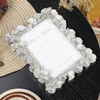 Cuspin Silver 5x7 Picture Frame, Vintage Silver Ornate Leaf Textured - Image 5
