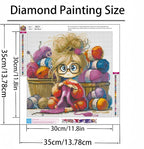 GXGLLPZBY Diamond Art Kits for Beginners, Knitting Girl Diamond Painting Kits - Image 5