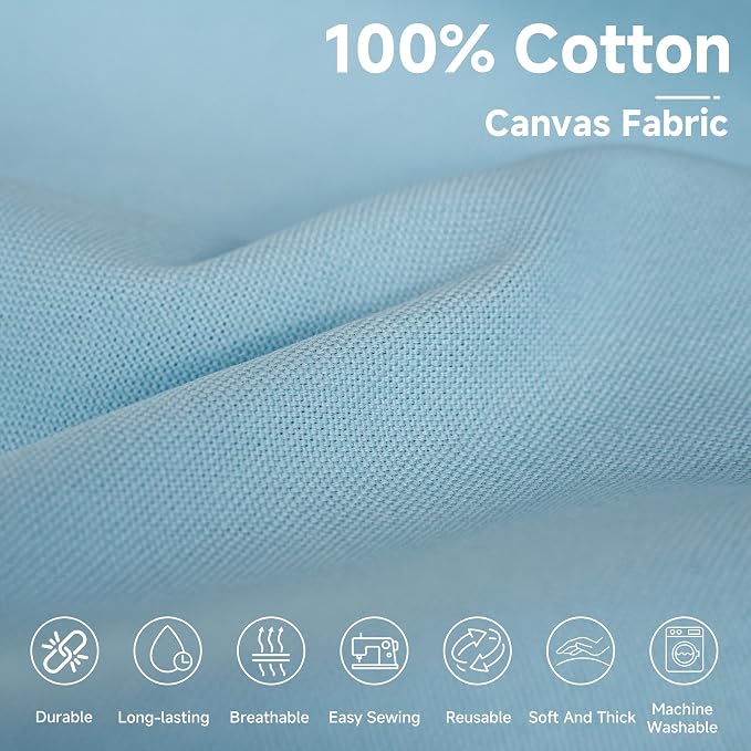 Simple&Opulence 100% Cotton Canvas Fabric 10oz. 59 Inch by The Yard, Nature - Image 2