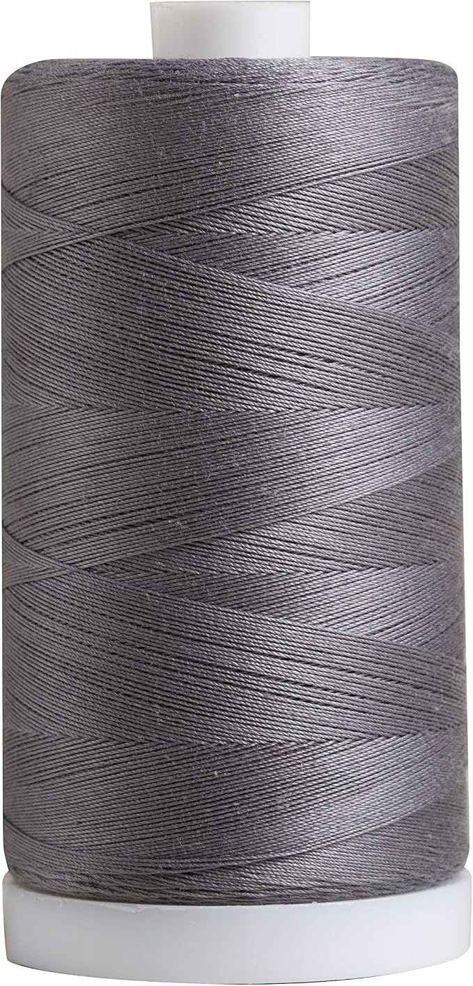 Connecting Threads Grey 100% Cotton Thread Spool | Large 1200 yard thread spool by ConnectingThreads