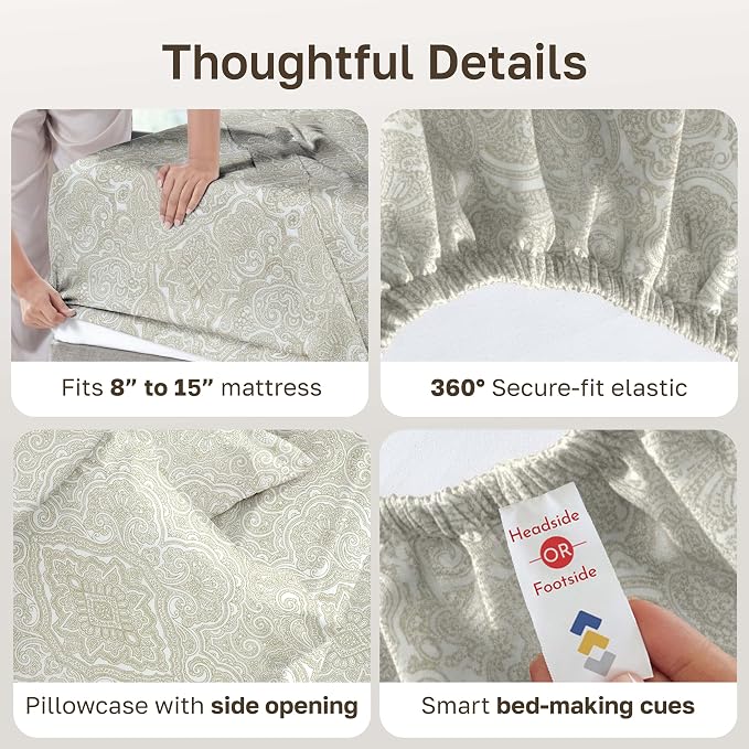 California Design Den Soft 100% Cotton Sheets Twin Size Set, 400 Thread Count - Image 5
