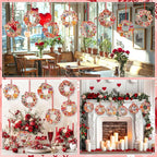Hollowfly 48 Sets Vintage Valentine's Day Wreath Craft Kits - Image 6