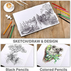Sketchbook - Hardcover Sketch Pad, 8.5" x 11", Durable Sketch Book - Image 2