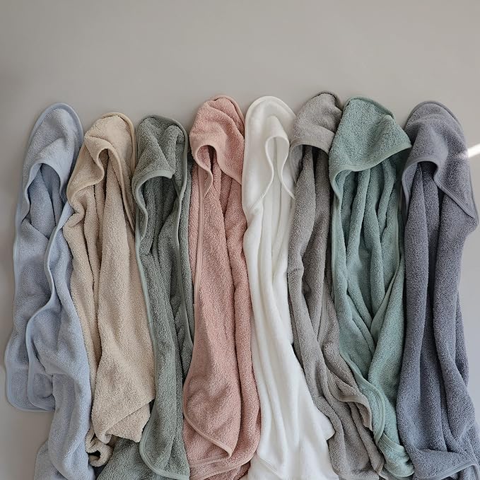 mushie Baby Hooded Towel | Organic Cotton (Blush)