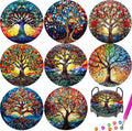TDOOW Diamond Art Painting Coasters 8 Pcs Colorful Tree Diamond Art Coasters by TDOOW