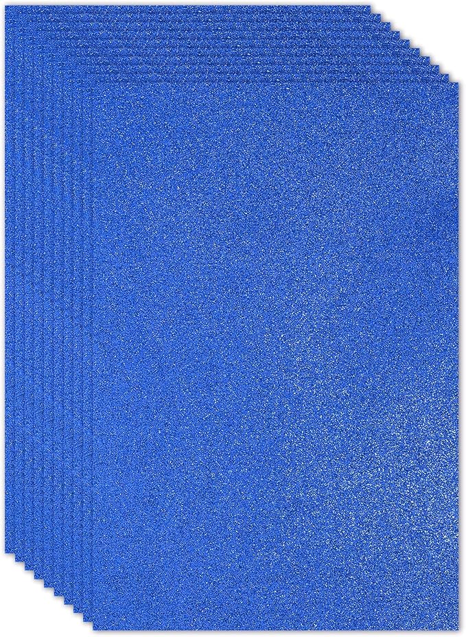 PATIKIL Dark Blue Shiny EVA Glitter Foam Sheet 16x12 Inch 2mm Thick by PATIKIL