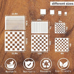 Checkerboard Stencils for Painting on Wood 11.8 Inch Reusable Canvas Checks - Image 3