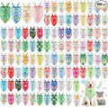 Sweetude 100 Pcs Plaid Dog Bandanas Bulk Paw Print Dog Scarf Bibs Puppy Pet by Sweetude