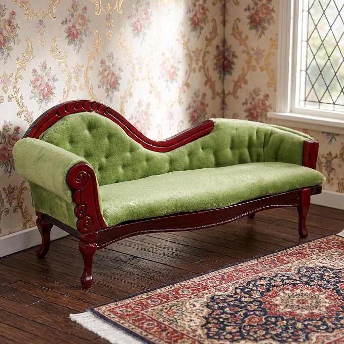 ABOOFAN 1:12 Scale Dollhouse Furniture, Victorian Miniature Couch - Image 2