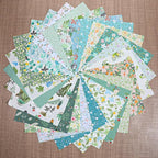 70 Pcs 10 x 10 Inch Green Floral Cotton Fabric Squares, Precut Printed - Image 6