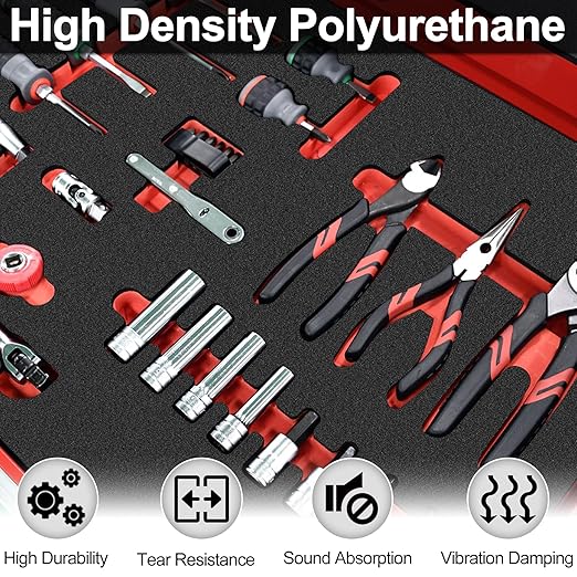 ToLanbbt Polyurethane Foam Sheets, 2P 16 x 12 x 2 Inch Cuttable Tool Box Case - Image 6