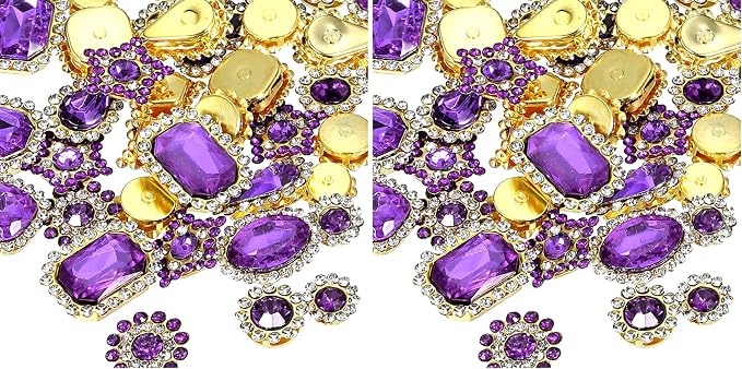 PATIKIL Sew on Rhinestones Crystal, Light Purple by PATIKIL