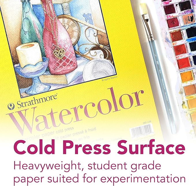 Strathmore 300 Series Wire Bound Watercolor Pad, 140 lb. Cold Press, 11 X 15 - Image 2