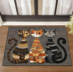 Cute Cat Faux Cashmere Non-Slip Rug 15.7x23.6 Inches, Washable Low Pile - Image 8