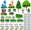 Cayway 53 PCS Fairy Garden Accessories Outdoor, Mini Model Tree Lawn House by Cayway