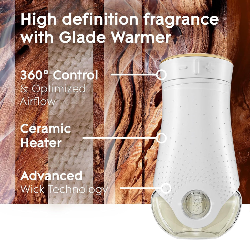 Glade PlugIns Refills Air Freshener, Scented and Essential Oils for Home and Bathroom, Cashmere Woods, 6.7 Fl Oz, 10 Count (Packaging May Vary)