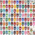 Sweetude 100 Pcs Plaid Dog Bandanas Bulk Paw Print Dog Scarf Bibs Puppy Pet by Sweetude