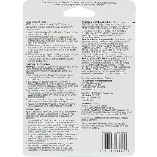 3M Exterior Attachment Tape, 1/4 IN X 15 ft - Image 4