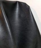 Black Matte Fullgrain Soft Faux Vegan Leather Fabric Sheet Peta Approved Vegan) - Image 2