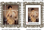 11x14 Picture Frame Silver Ornate Vintage Antique Gothic Baroque | Wall Display - Image 4