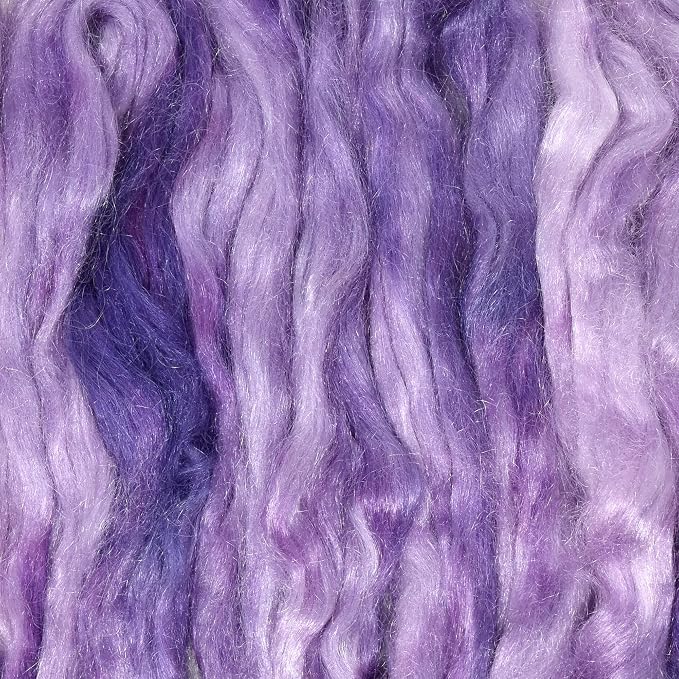 Hand Dyed FIRESTAR Nylon Fiber for Spinning, Felting and Doll Making. Trilobal - Image 2