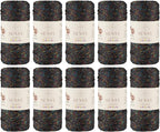 10 Skeins of Sensy Premium 2mm 251 Yards Sparkle Polyester Rope 90% by SSENSY
