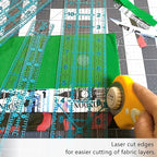 Sewing Ruler, 5 Piece Quilting Rulers, 3 x17 Inch, 1.5 x17 Inch, 3 x12 Inch - Image 6