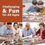 BenBen Puzzles for Adults 1000 Pieces, Dogs' Dinner Party, Dog Jigsaw Puzzle - Image 8