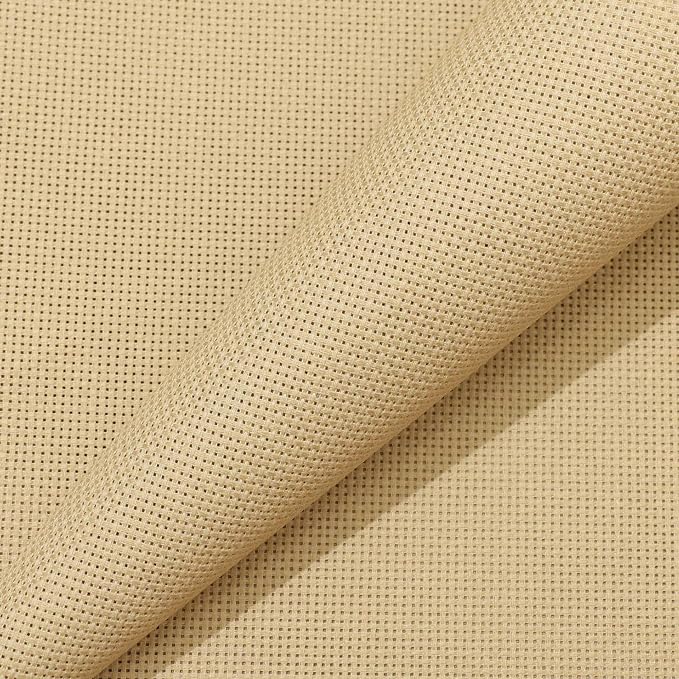 Aida Cloth 18 Count Cross Stitch Fabric, 19×28inch | Soft Khaki Fabric In by Donmon