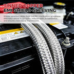9/16" Wide Tinned Copper Braided Metal Wire Shielding Sleeve Ground Strap - Image 4