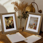 eletecpro 8x10 Vintage Picture Frame, Glass Cover, Bronze Gold, Horizontal or - Image 6