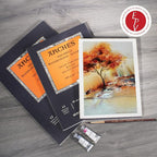 Arches Watercolor Paper 140 lb. Rough 12 Sheet Pad 9x12" - Image 6