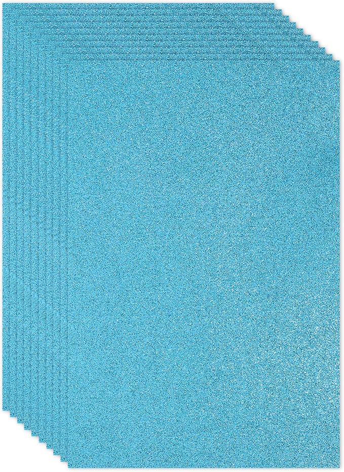 PATIKIL Light Blue Shiny EVA Glitter Foam Sheet 11 x 8 Inch 2mm Thick by PATIKIL