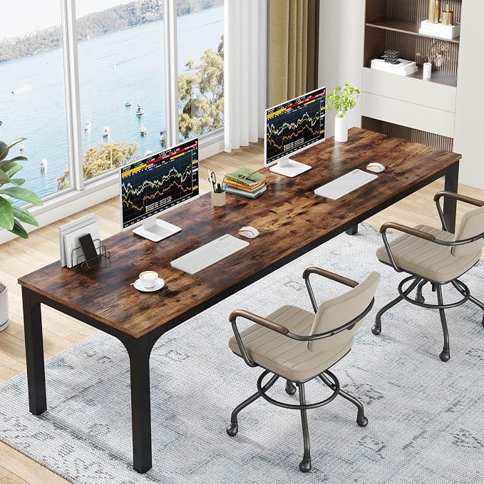 Tribesigns 78.7 Inches Extra Long Computer Desk 2 Person Desk, Double Long Desk by Unknown