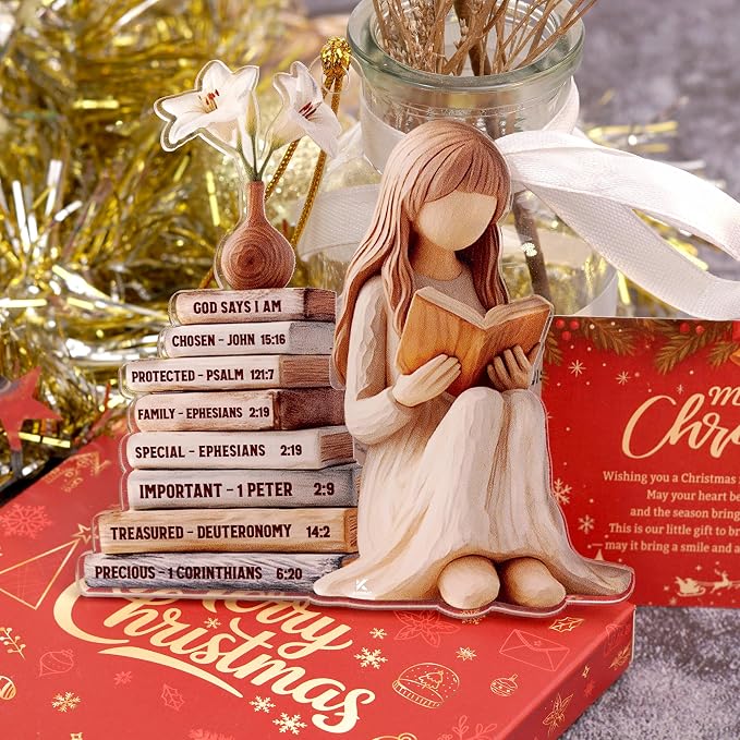 God Say You are Christian Christmas Ornament 2025, God Says I am 2D Flat - Image 2