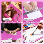 3 Pcs Self Healing Cutting Mat, Double-Sided Non-Slip Rotary Cutting Board - Image 4