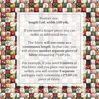 Patchwork Cotton Fabric Panel 61 x 36.6 Inches, Christmas Botanical Squares - Image 6